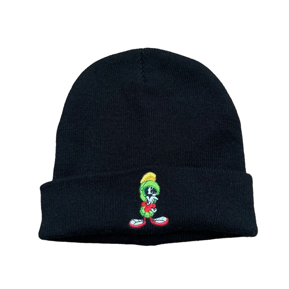 NWOT Marvin The Martian Looney Tunes Beanie Hat Adult One Size Black
